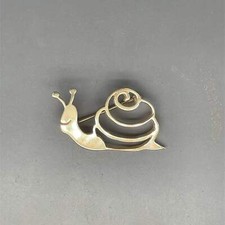 9ct Yellow Gold Snail Brooch