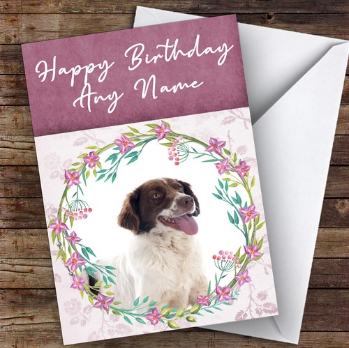 French spaniel dog pink - spaniel, floral