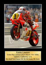 EDDIE LAWSON MOTO GP Signed Photo Reproduction Posters Print Wall Art A3,A4,A5