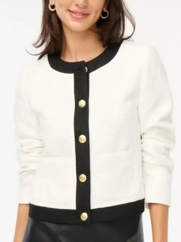 Crew tweed lady jacket white - j.crew,