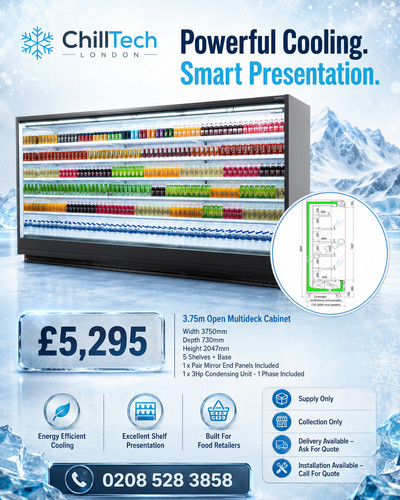 3750mm refrigerated display - 3750mm,