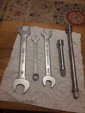 Gedore Joblot Of 3 Spanners And 2 Extention bars
