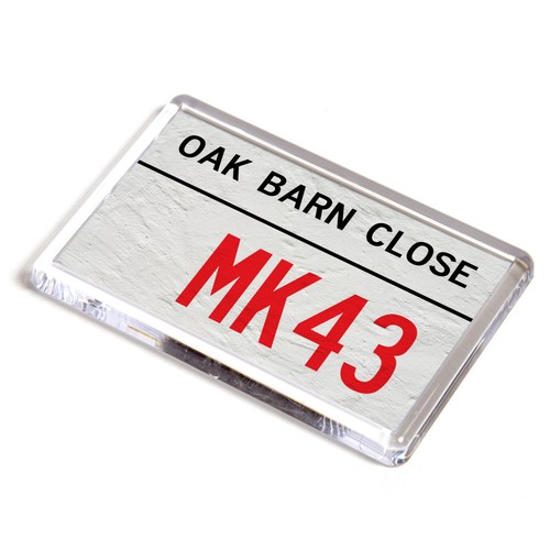 Fridge magnet oak barn - -,