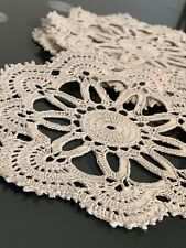 Vintage Hand Crochet Lace  Coaster Doilies  table Handmade  100% cotton