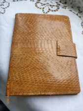 Vintage Unused Tan Snake Skin Bifold Wallet Lots of Compartments 4 3/4" x 6 1/2"