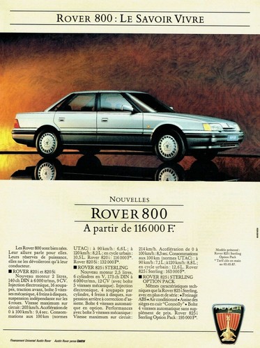 Advertising 0522 1987 rover - ,