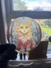 Coloured Cat Stain Glass