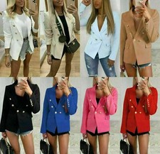 Women’s Gold Button Blazer