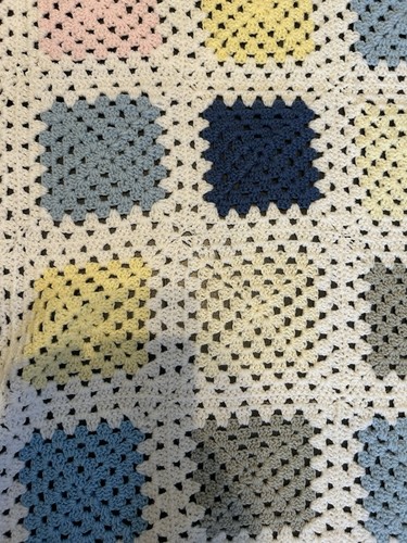 Vintage hand crochet blanket - crochet,