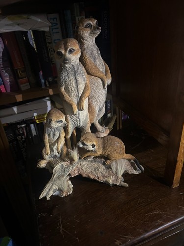 Large meerkat family resin - large,
