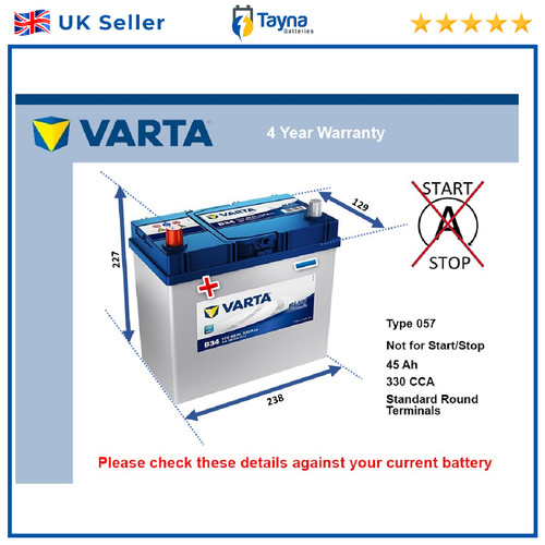 Car battery b34 varta 049 - car,
