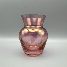 Bohemian Crystal Pink Vase