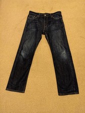 Mens Levi's 504 Dark Denim Straight Jeans W33,L32