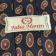 UNBRANDED DARK NAVY MULTICOLOURED FOULARD ANCIENT MADDER STYLE PRINTED TIE Y7