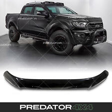 BLACK FRONT BUMPER BONNET GUARD PROTECTOR FOR FORD RANGER T7 T8 2015-2021