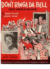 Sheet Music & Lyrics - Alma Cogan - Don't Ringa Da Bell Don't knock at the door