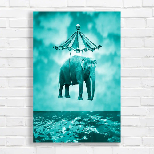 Fanciful flying elephant - flying,
