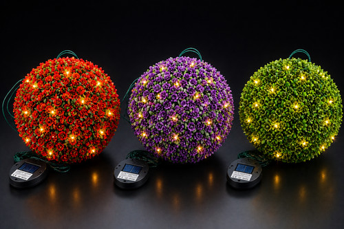 28cm solar powered topiary - 2x,