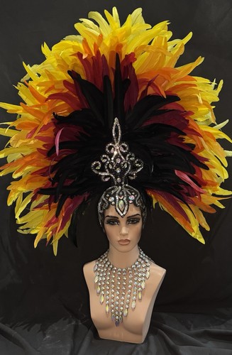 Big showgirl headdress - big, black