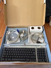 Vintage Apple USB Keyboard M2452 Blue & Mouse M4848 for Power-Mac G4 & iMac G3