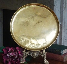 Vintage Brass tray round Pub