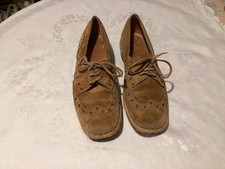 Suede Shoes Vintage Ladies Brogue