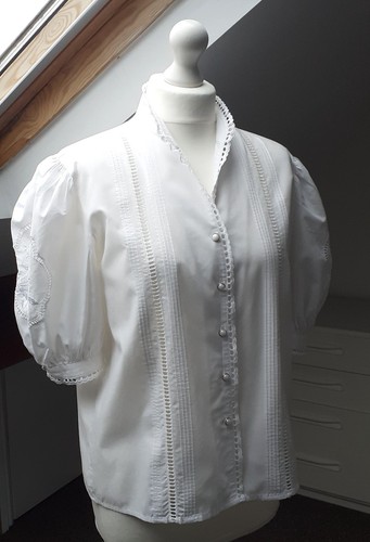 Vintage white embroidered