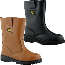 Mens leather rigger fur - mens,