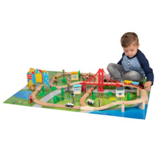 Squirrel Wooden Train set play