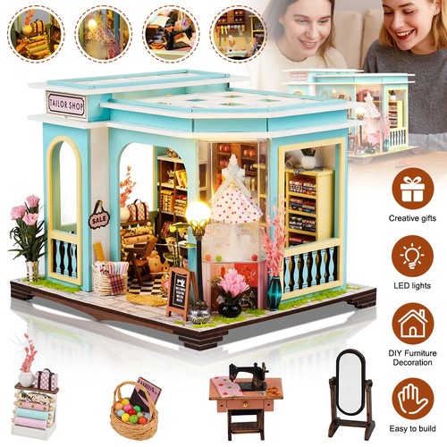 Tailor shop building - shop, set