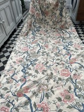 G P & J Baker Curtains, Taipei, BIrds,  Vintage 1977  44"W x 97.5" L (LOT 1)