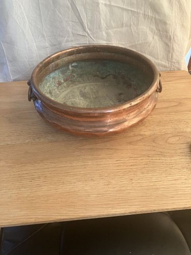 Vtg solid hammered copper pot - vtg,