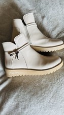 Cream Boots Size 39