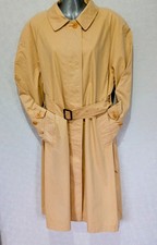 Aquascutum London Mustard Trench Coat / Mac Ladies 24 Inch Pit to Pit XL