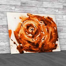 Water Paint Rose Flower Orange Canvas Print Large Picture Wall Art