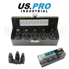 US PRO INDUSTRIAL 10pc 1/2"Dr Impact Torx Bit Socket Set T20 - T70  2087