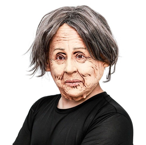 Creepyparty old woman mask - creepyparty,
