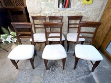 6 Hardwood Dining Chairs -