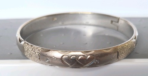 Vintage silver bangle - silver,