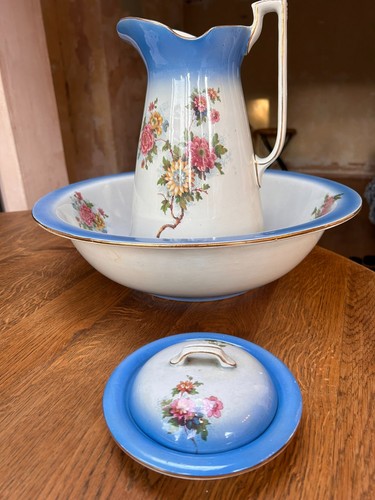 Antique wash jug and - antique, bowl
