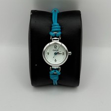 Oasis Ladies Quartz Watch White Dial Blue Strap Working 22mm 6.25 Inches