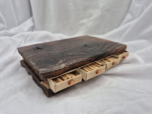 Vintage wooden matchbox - matchbox, holder