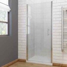 Frameless Pivot Shower Door Enclosure Walk In Cubicle Glass Hinged 700 800 900mm