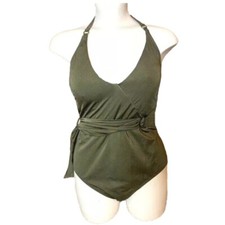 M&S Khaki Belted Swimsuit