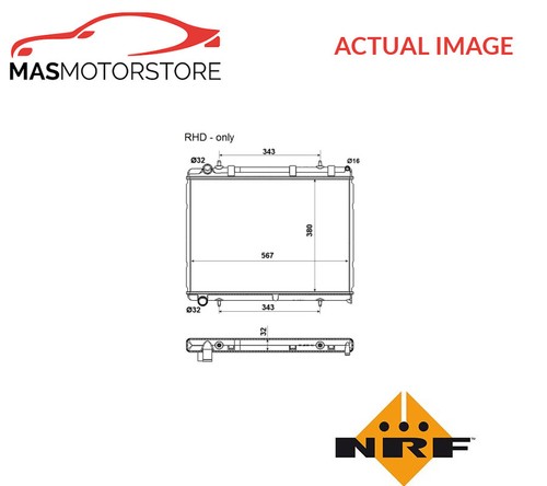Engine cooling radiator nrf - engine,