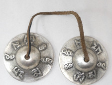 Tibetan Tingsha Cymbals Raised