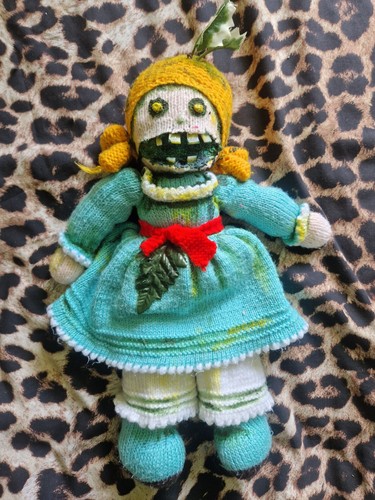 Ooak knitted scarecrow clown - knitted,