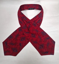 Vintage TOOTAL Cravat - Burgundy and Blue - Paisley