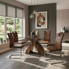 DINING TABLE CHAIRS GLASS &
