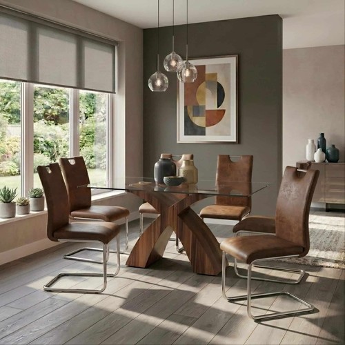 Dining table chairs glass - table,